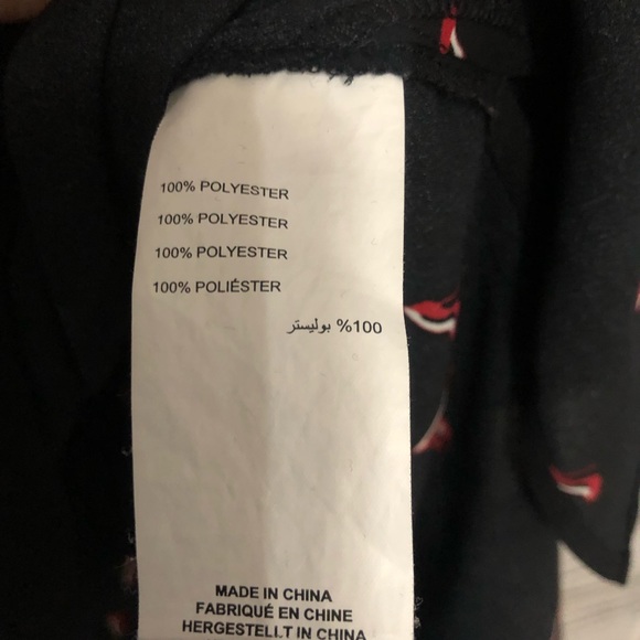 Michel Studio red heeled themed black blouse - Picture 8 of 8